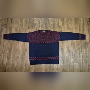 Goodthreads Men's Navy And Red Wool Sweater Size XXL